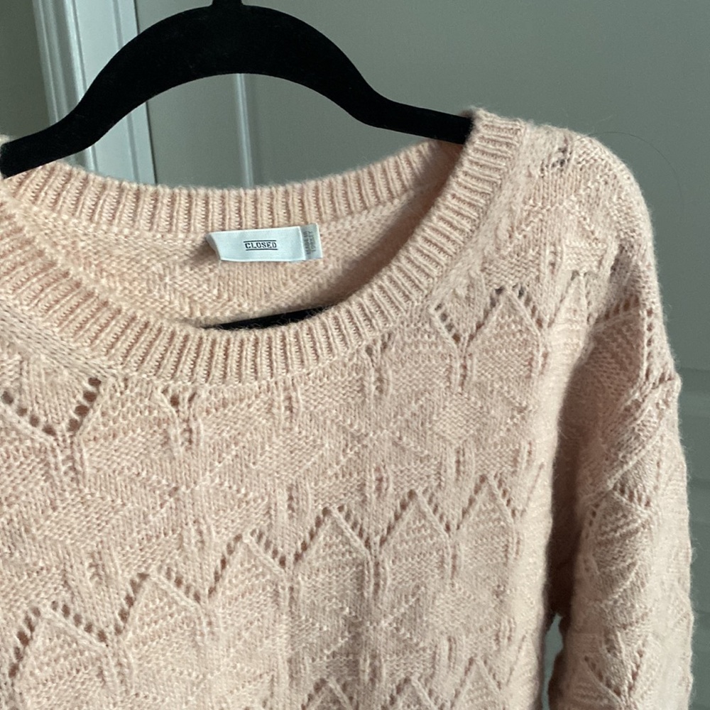 Closed Light Pink Alpaca and Wool Blend Knit Oversized Sweater Size XS - Picture 5 of 5
